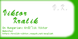 viktor kralik business card